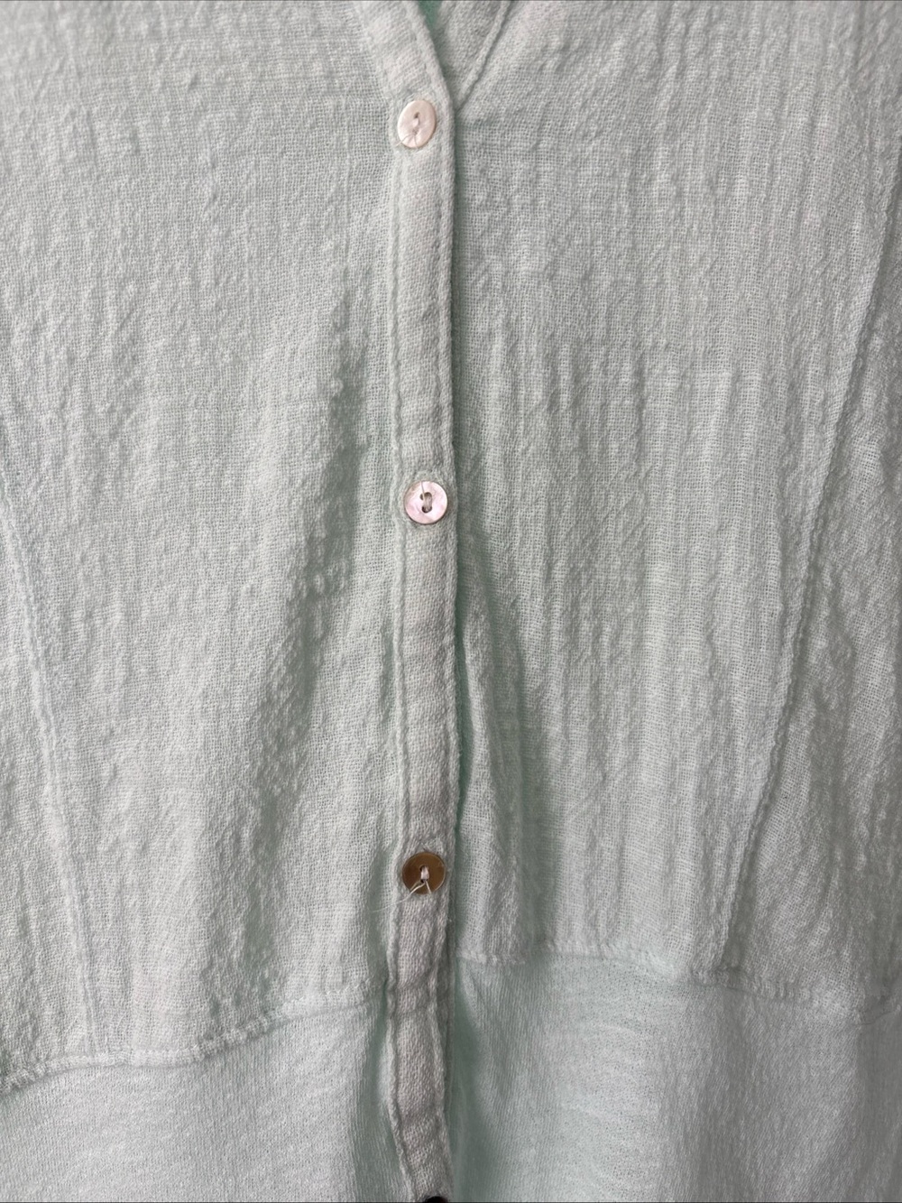 Lucky Brand Womens Light Green Short Cap Sleeve Buttoned Down Shirt Size Small - Picture 5 of 9